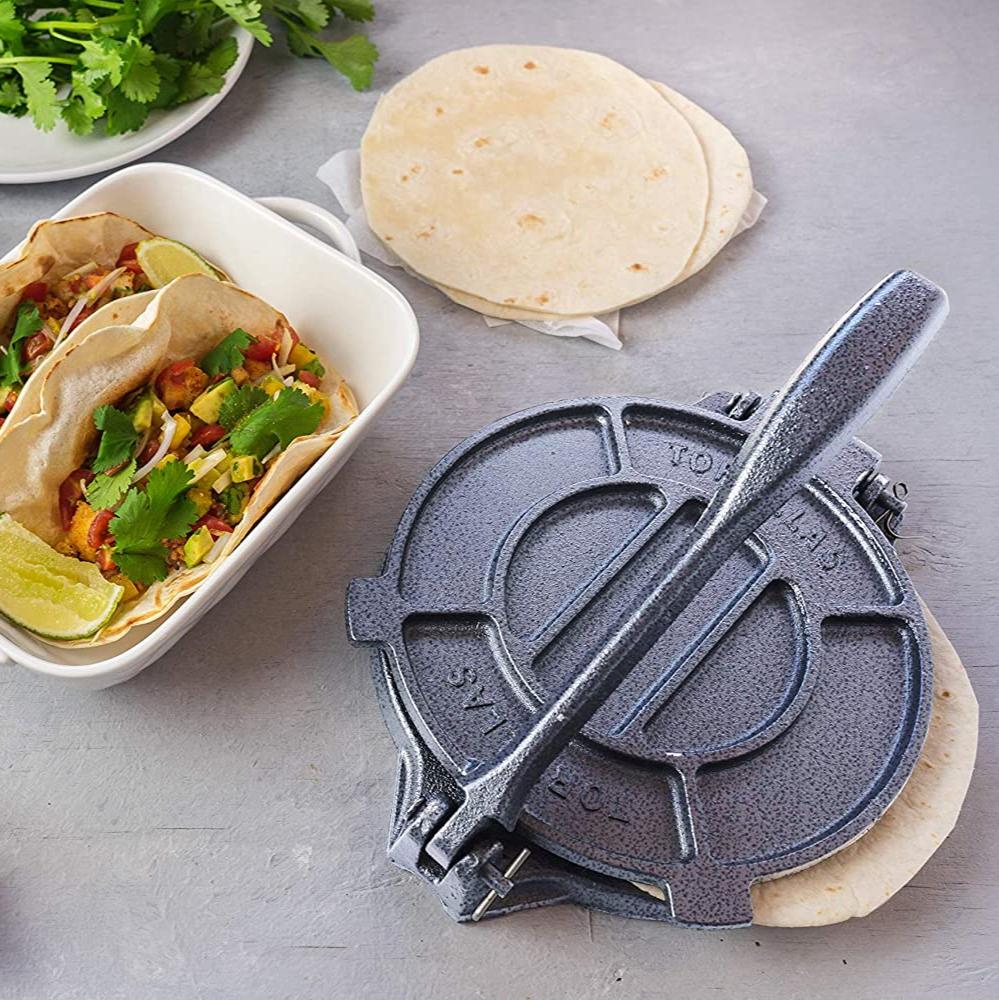 Bene Casa cast Iron Tortilla press, 7.36-inch diameter, powder coated