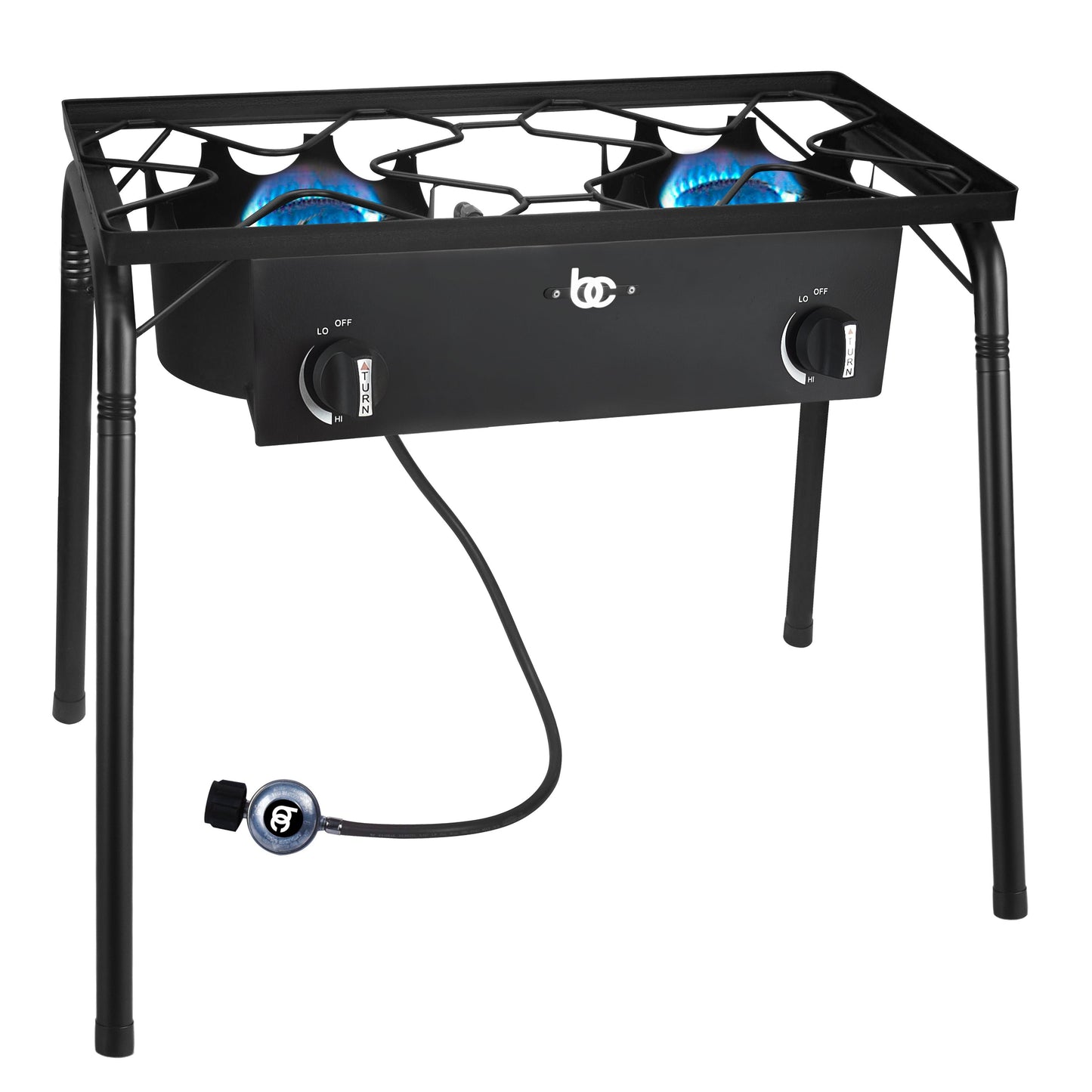 Bene Casa Double Cast Iron Burner, w/high pressure regulator, weatherproof