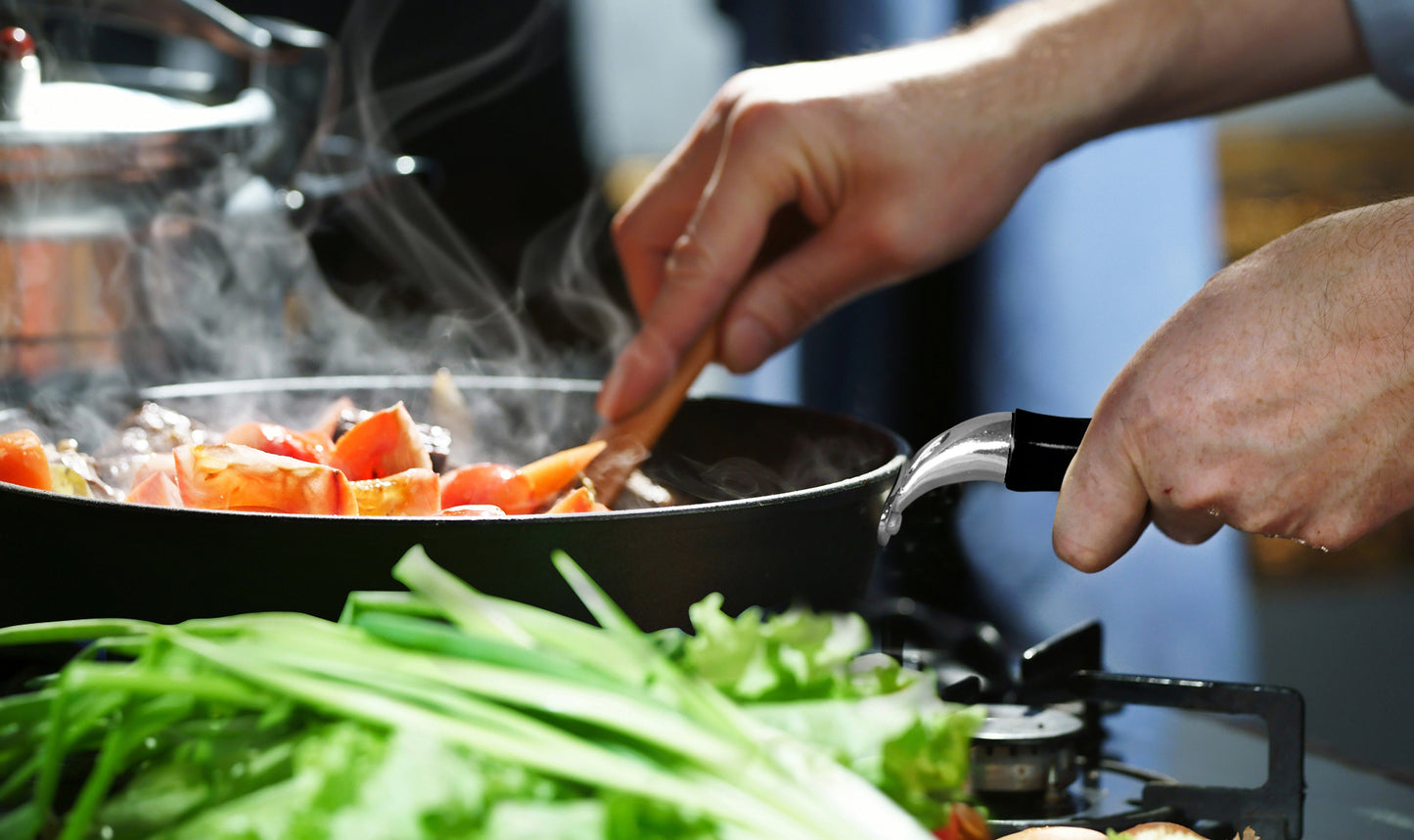 Bene Casa Aluminum Nonstick Frying  Pan, Heat Resistant Handles, Dishwasher Safe