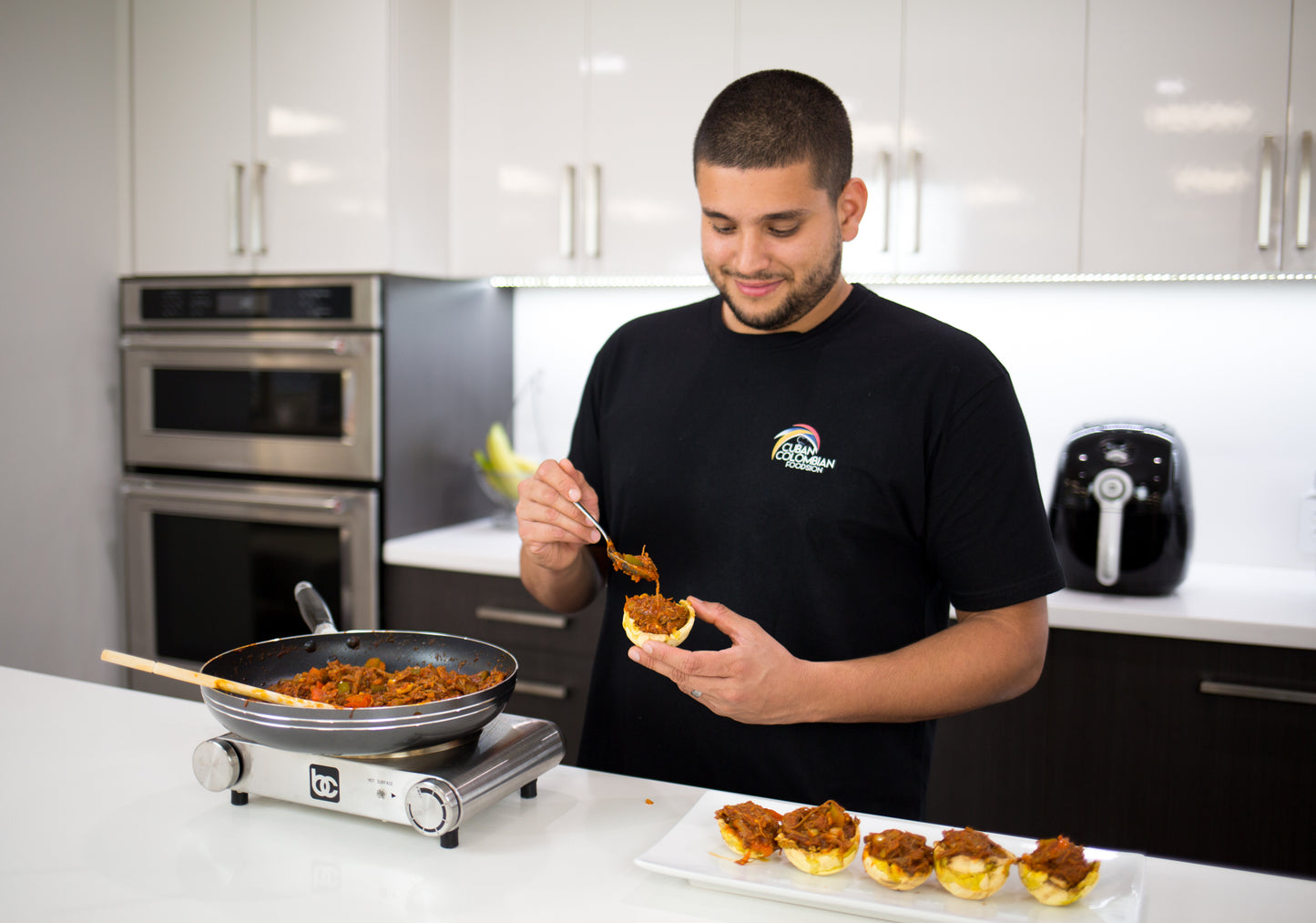 Bene Casa Aluminum Nonstick Frying  Pan, Heat Resistant Handles, Dishwasher Safe