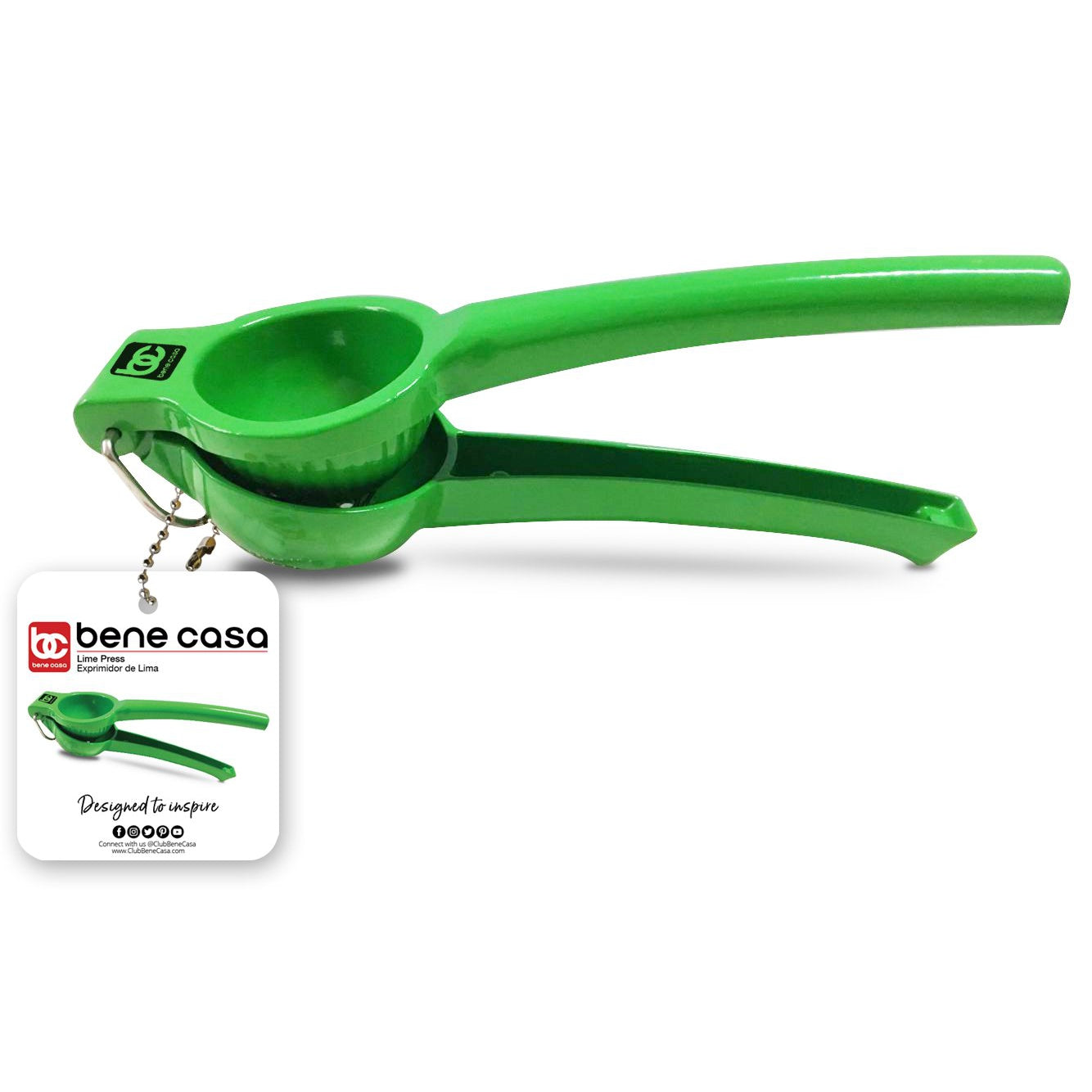 Bene Casa Aluminum Lemon Press, easy, no pulp, no seeds, dishwasher safe