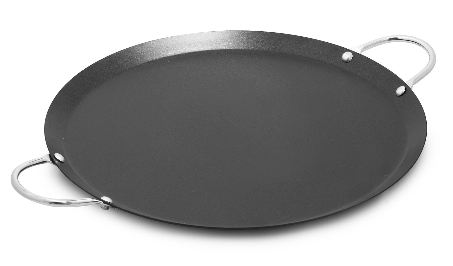 Bene Casa 9/14/17" Round Steel Comal Pans with Loop Handles