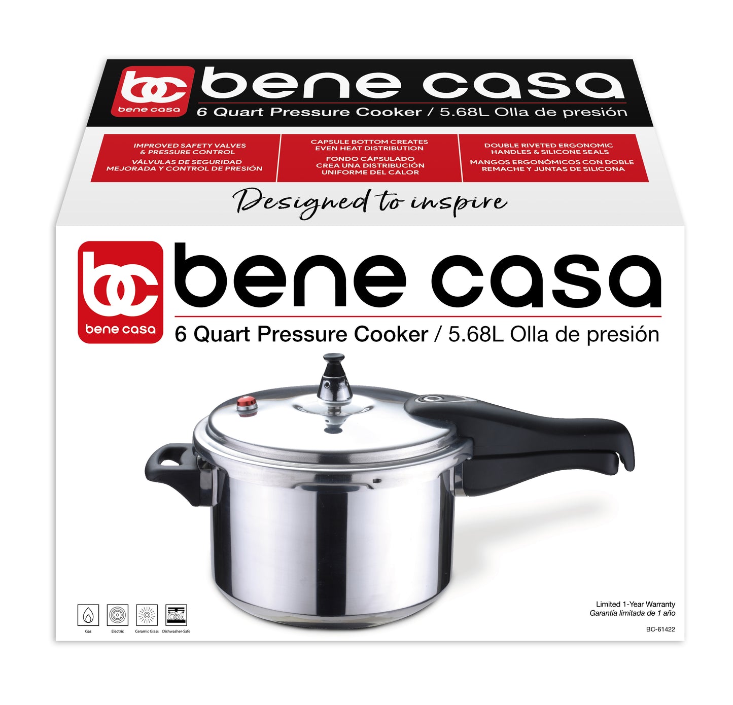 Bene Casa Aluminum Pressure Cooker