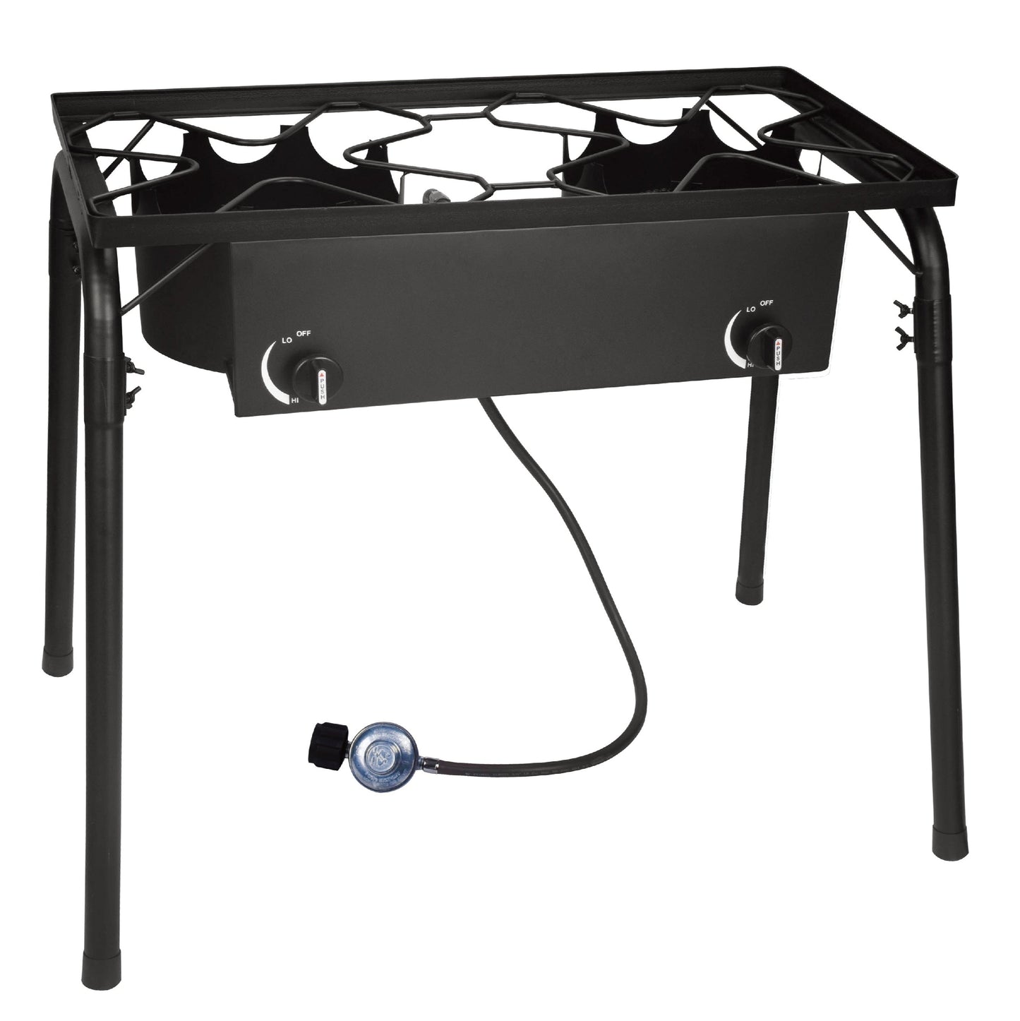 Bene Casa Double Cast Iron Burner, w/high pressure regulator, weatherproof