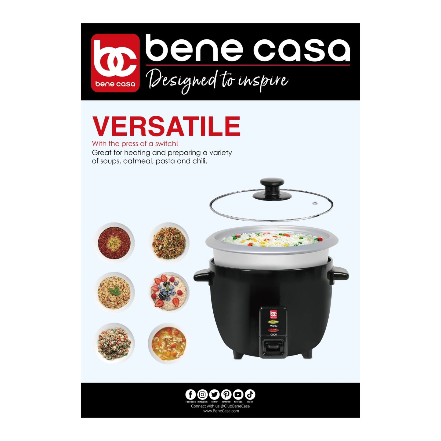 
                  
                    Bene Casa Black 6-Cup Rice Cooker
                  
                