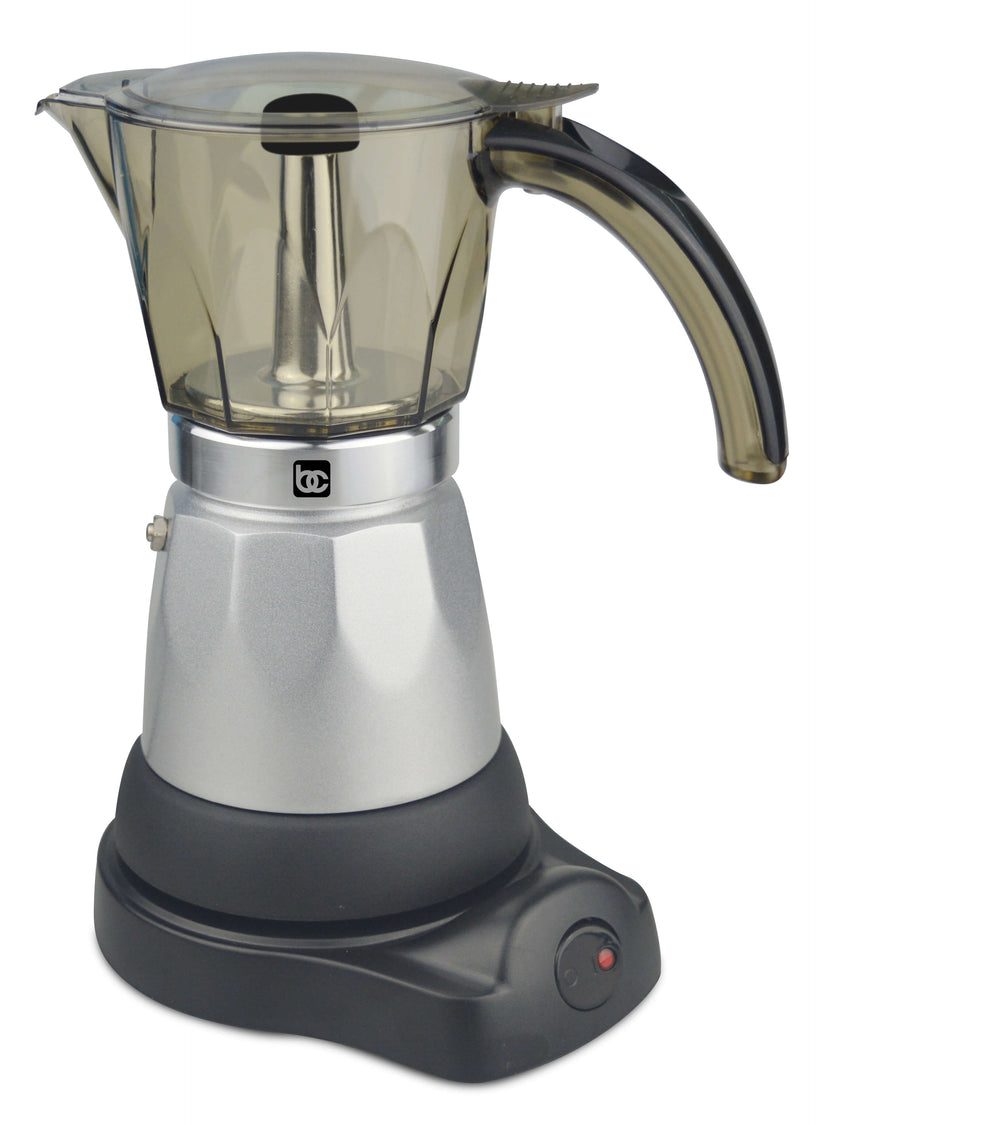 Bene Casa Silver Electric Espresso Maker/Cafetera, 3-6 cups/shots