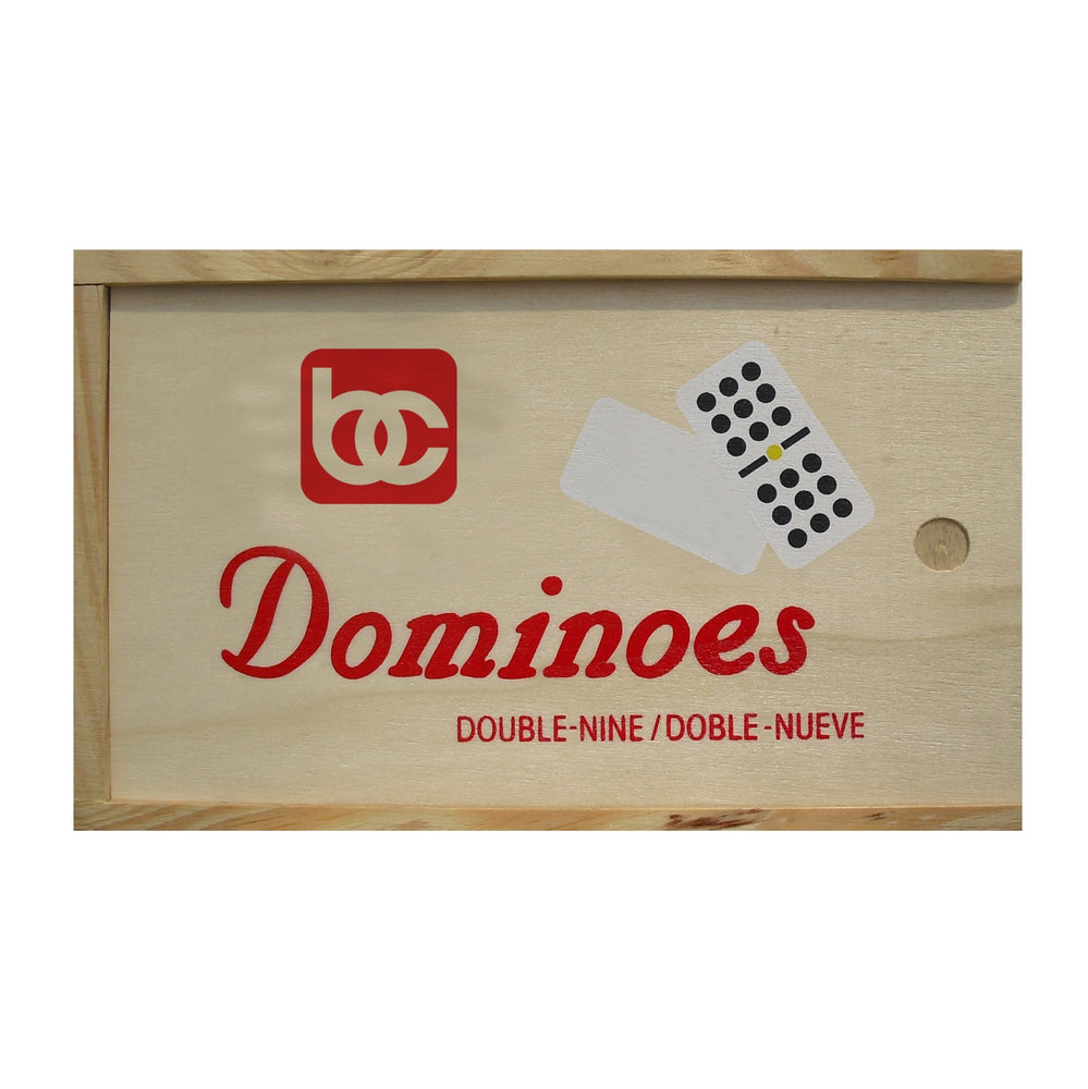 
                  
                    Bene Casa handcrafted double 9, 55-tile domino set, wooden sliding lid box
                  
                