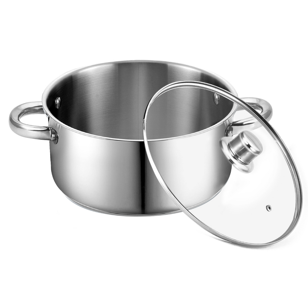 
                  
                    Bene Casa Stainless-Steel Dutch Oven w/ Glass Lid - (2 sizes)
                  
                