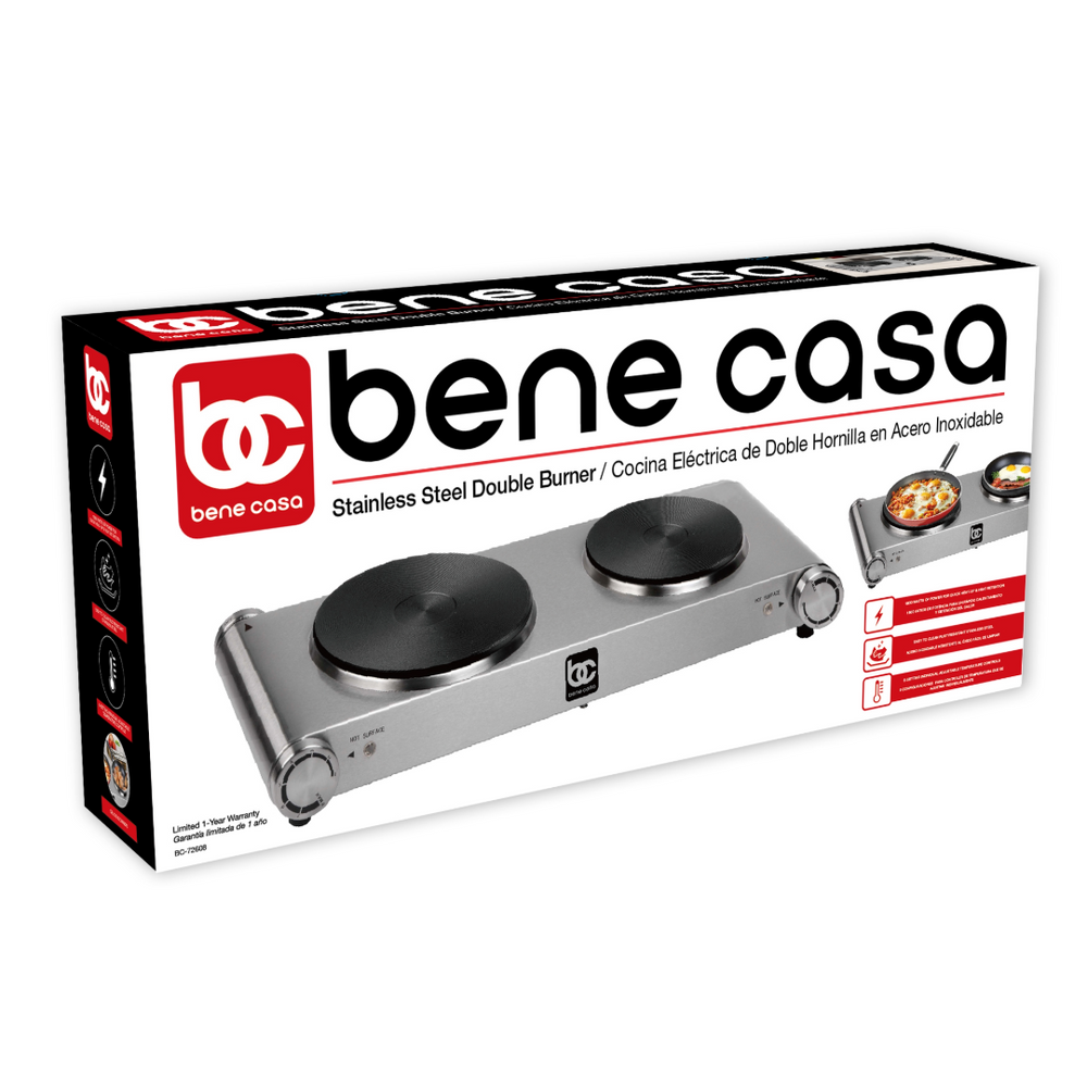 
                  
                    Bene Casa Stainless Steel Double Burner 1800 Watts
                  
                