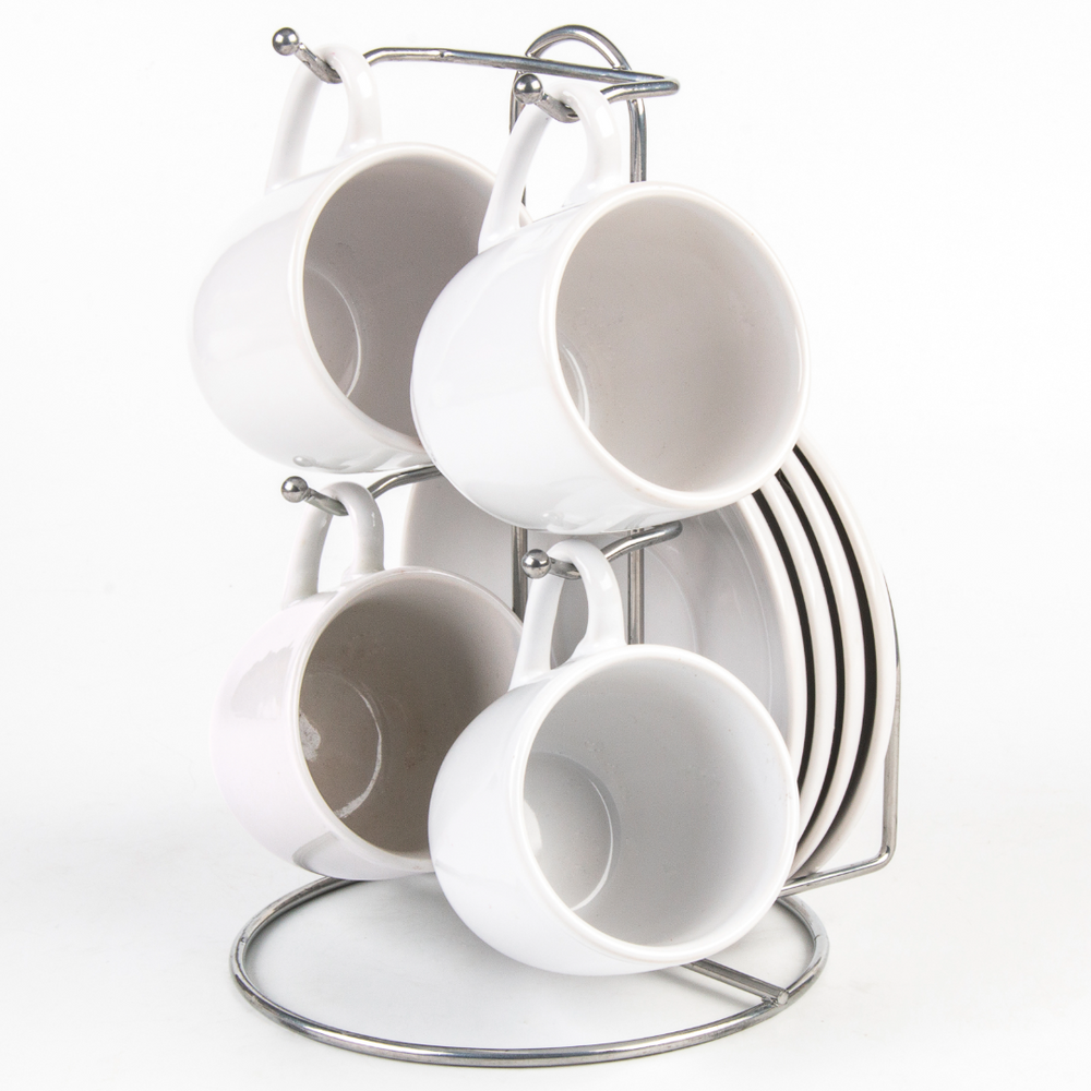 
                  
                    Bene Casa 9-Piece Espresso Demitasse Cup and Saucer Set with Stand (3 colors)
                  
                