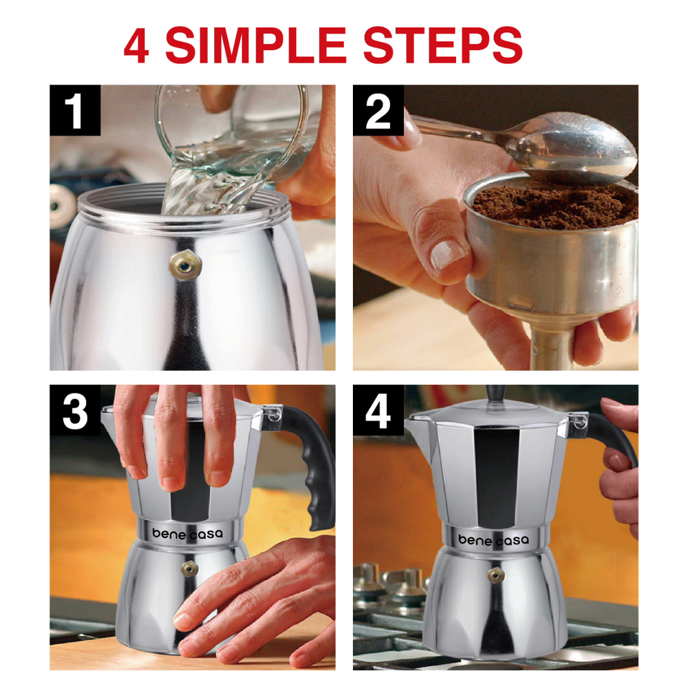 
                  
                    Bene Casa Stovetop Clear Lid Espresso Maker
                  
                