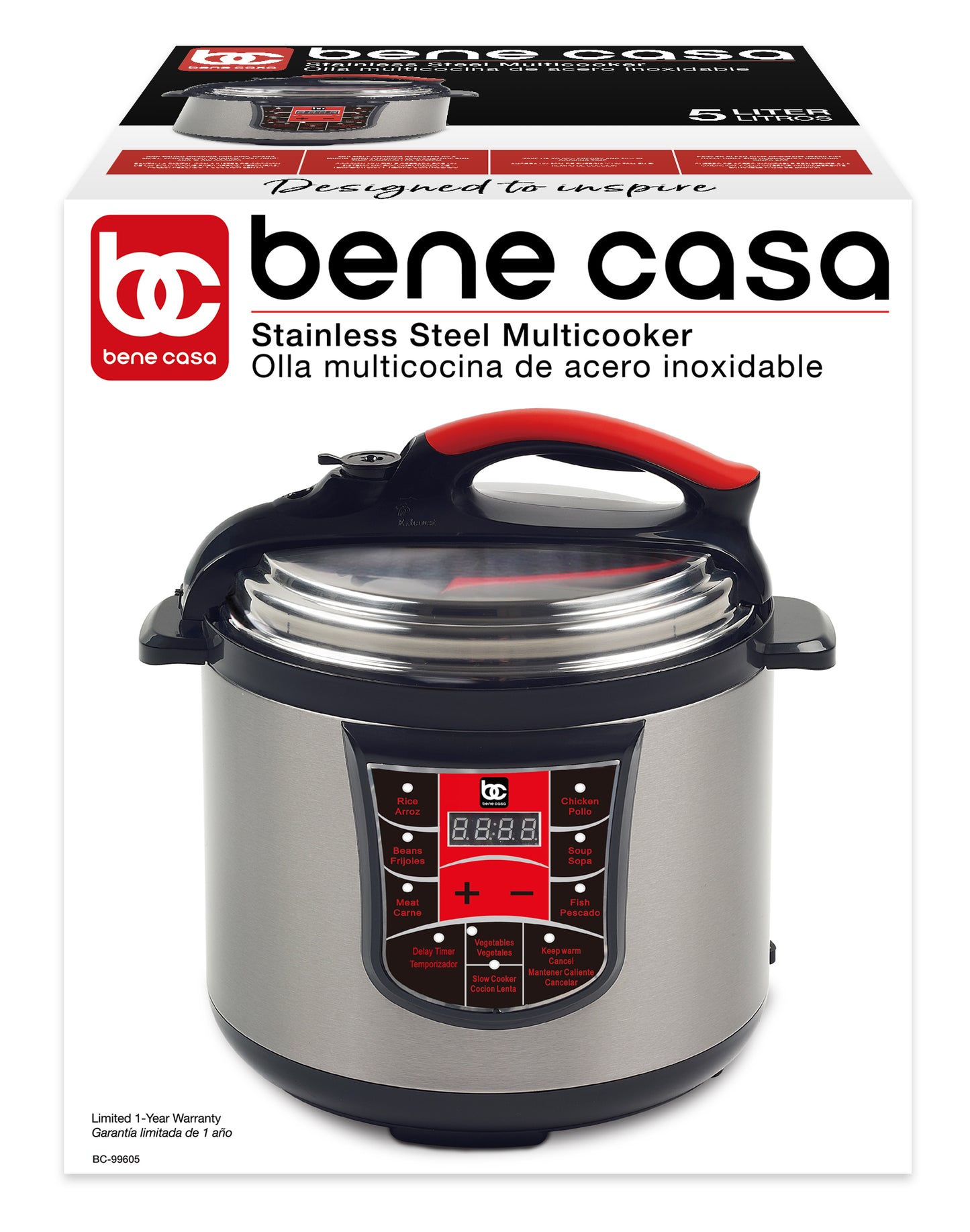 
                  
                    Bene Casa 5L Electric Stainless Steel Multi Cooker
                  
                