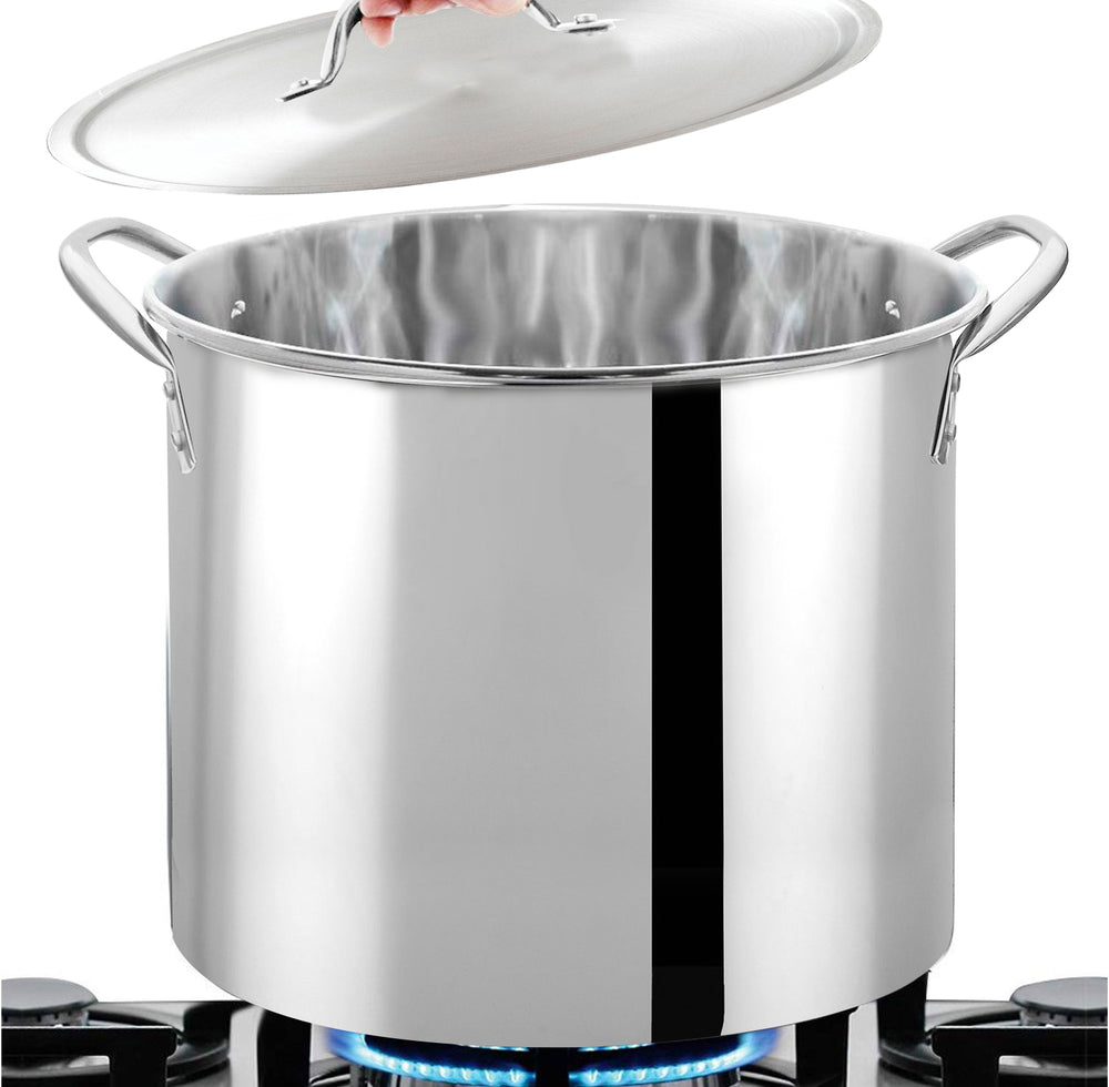 
                  
                    Bene Casa Stainless-Steel Stock Pot w/ lid, 8-quart capacity, reinforced bottom
                  
                