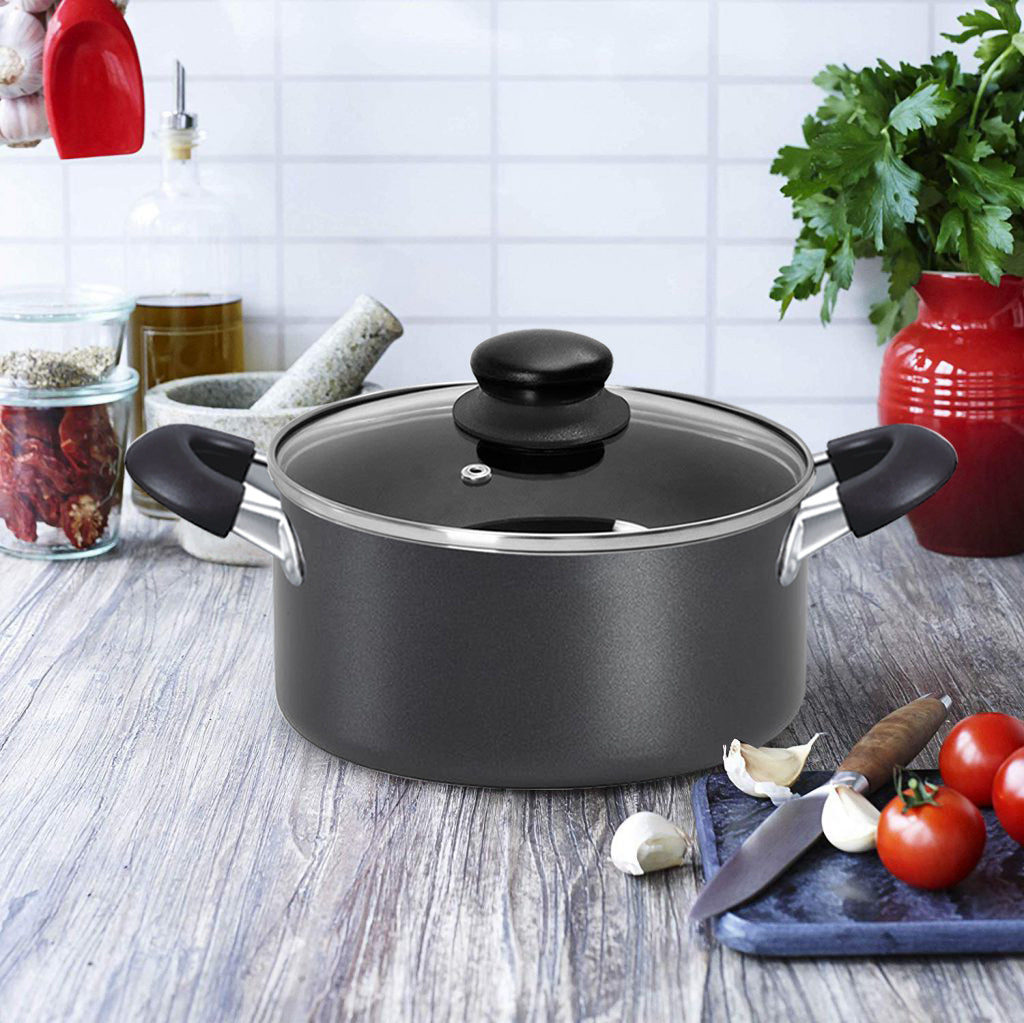 
                  
                    Bene Casa 3.06-Quart, non-stick speckled Dutch Oven w/ tempered glass lid - (3 sizes)
                  
                