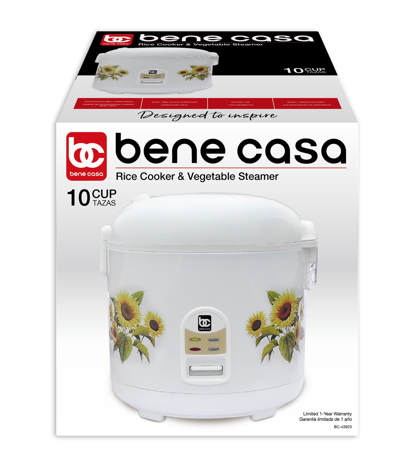 
                  
                    Bene Casa 7 Cup Stainless-Steel Thermo Rice Cooker, Simple Function
                  
                