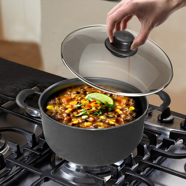 
                  
                    Bene Casa 3.06-Quart, non-stick speckled Dutch Oven w/ tempered glass lid - (3 sizes)
                  
                